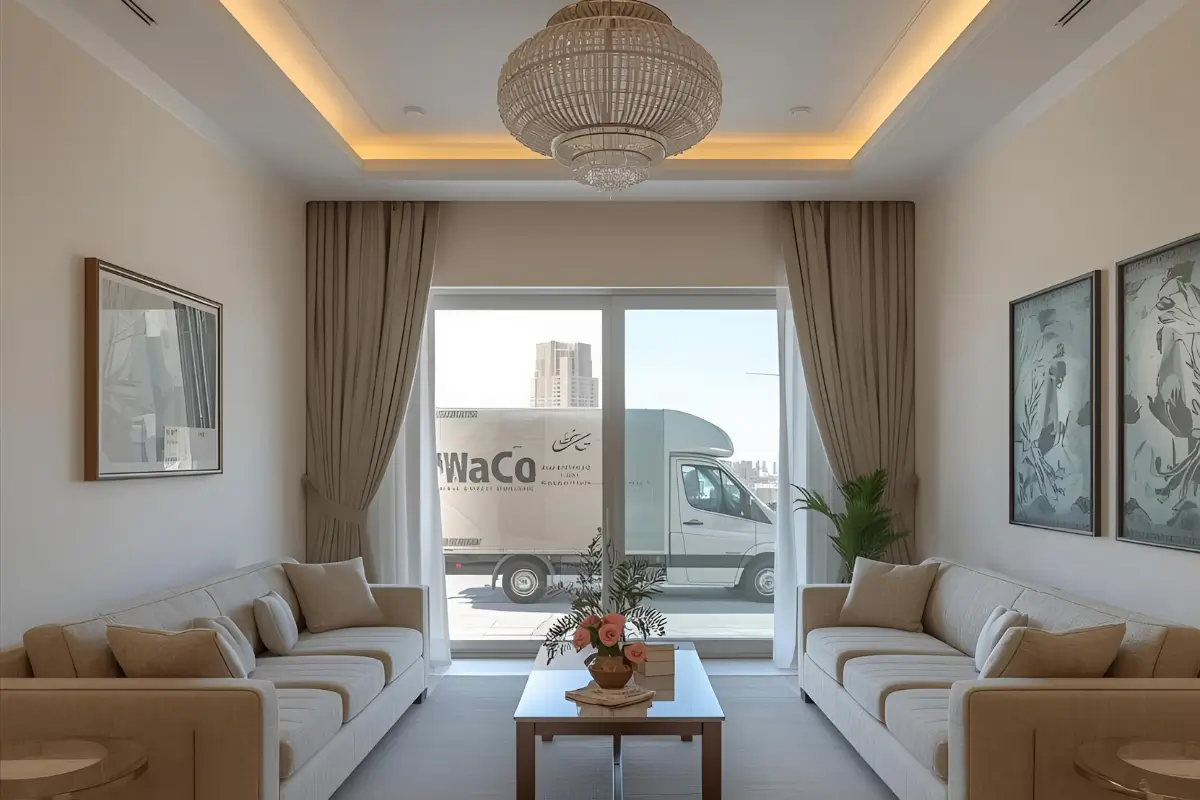 "Villa after relocation completed by movers in Ajman"